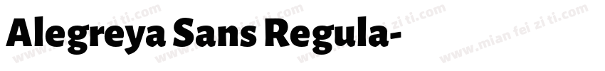 Alegreya Sans Regula字体转换